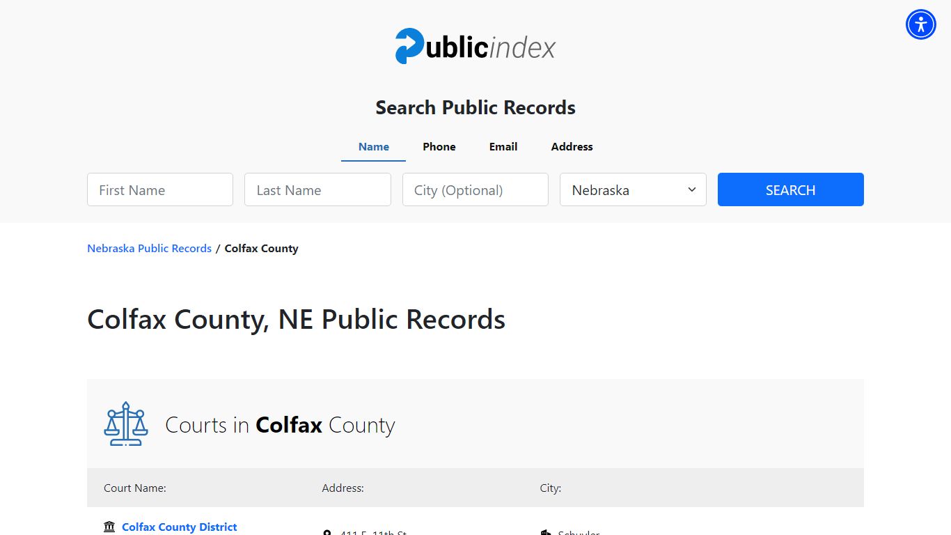 Colfax County, NE Public Court, Arrest and Inmate Records - ThePublicIndex